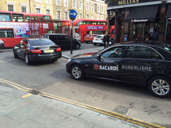 UberUK's tweet photo. AND they’re off! The #UberLibre cars are hitting the road and ready to deliver! Get your orders IN! http://t.co/18PINTolur