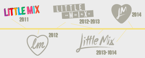SpainLittleMix's tweet photo. Logos a lo largo de su historia #FanVoteLift #LittleMixVEVOLIFT http://t.co/r9V8XRdKNW