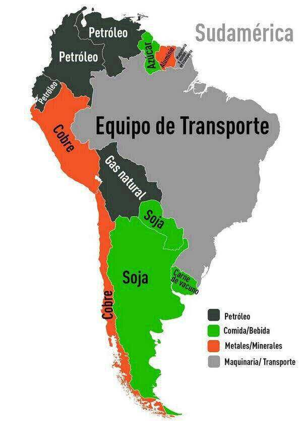jrmolinos's tweet photo. Mapa de Exportación de Sudamérica http://t.co/Juq70m4xre