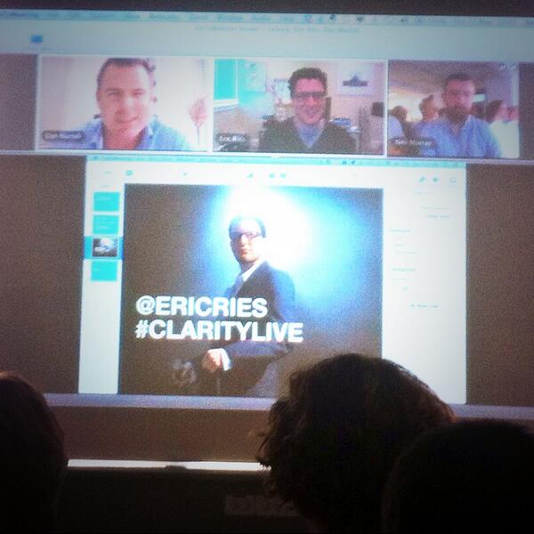 strackfer's tweet image. "Entrepreneurship is a function" @ericries #claritylive @vipvoiptv