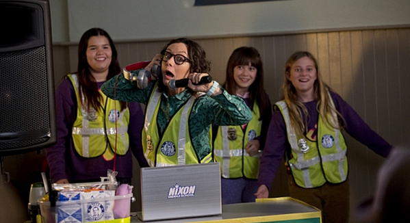 BadTeacherCBS's tweet photo. "DJ Irene in the house!" Caption this photo in anticipation of tonight's all-new #BadTeacher: http://t.co/hWugIVQ38E http://t.co/1bvZ9QhDDH