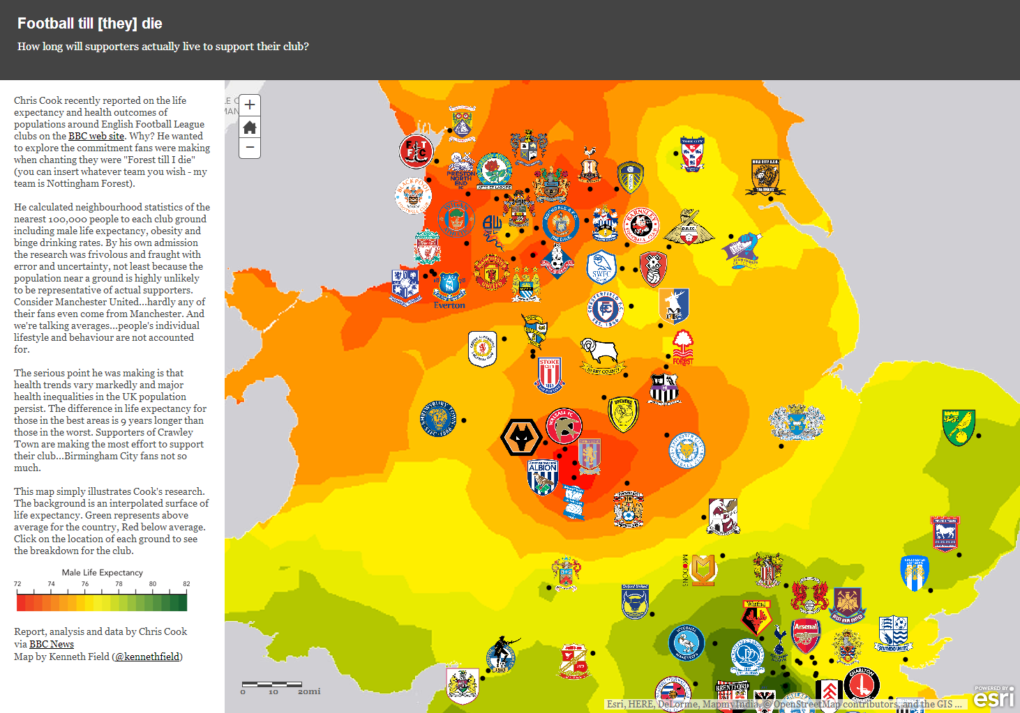 Map Uk Football Stadium Kenneth Field on Twitter: "Football till [they] die. A map by me to illustrate recent BBC news report http://t.co/YclpxflFlr #football #maps ...