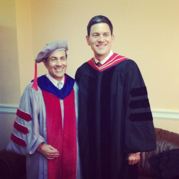 SAISHopkins's tweet photo. Dean @vali_nasr and @DMiliband smile for the camera! #SAISGrad14 @SAISHopkins http://t.co/vMkIsl7mUC