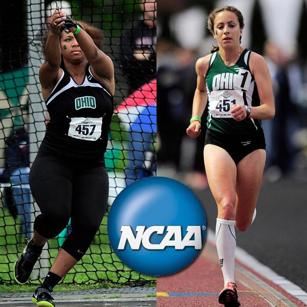 OhioTrack_Field's tweet photo. @drene_ &amp; @JulianeAccurso will represent Ohio at the NCAA East Regional May 29-31! #gobobcats #OUOhYeah http://t.co/tOODZ81aqe