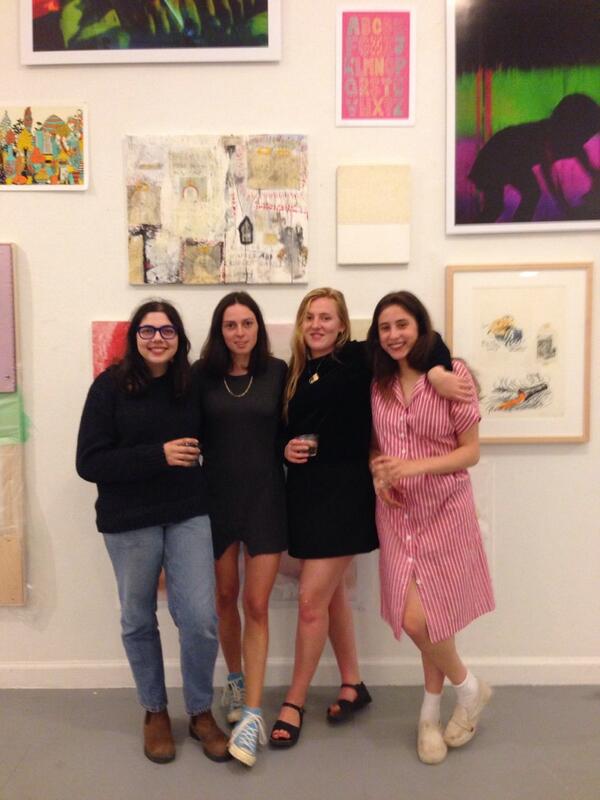 The lovely ladies who organized the 2-D show. Thanks to all who came to the opening!