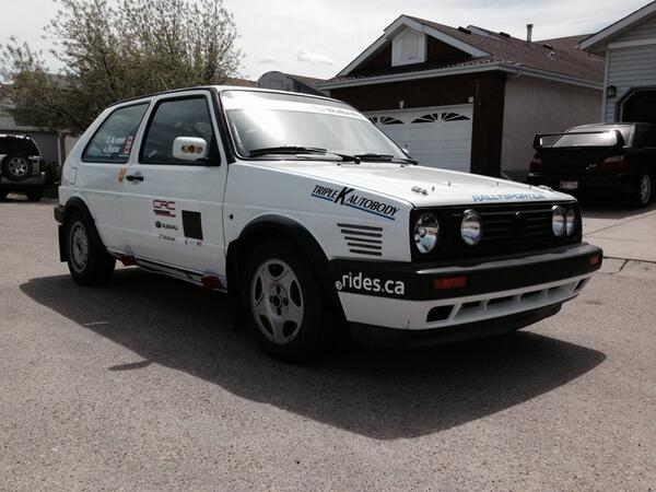 Rallyjer's tweet photo. Thanks @12Volt_Wizard for all the help with the car! Almost ready for Radium Hot Springs Rally http://t.co/PSg4iAskIu