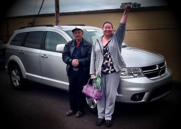 RonTonkinMazda's tweet photo. Can we get a THUMBS UP?!  
Congratulations to Anna on her all new 2011 Dodge Journey! http://t.co/cg2OwSBpGk