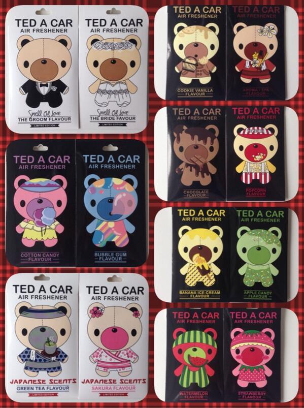 TToytist's tweet image. แผ่นน้ำหอมปรับอากาศ Ted a Car 14 กลิ่น 14 แบบ มาให้เพื่อนๆ ได้หอมแล้วค่ะ Inbox ทักได้นะคะ
