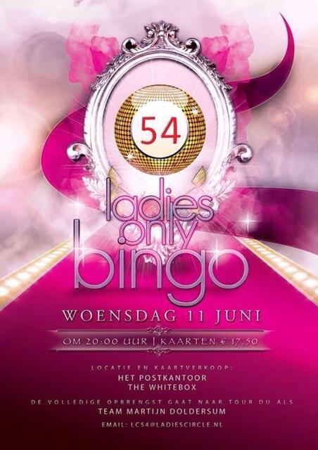 Ladies Only Bingo! Geweldige prijzen te winnen! De opbrengst gaat naar <a href="/ALSnederland/">ALS Nederland</a> 
11 juni in @het_postkantoor