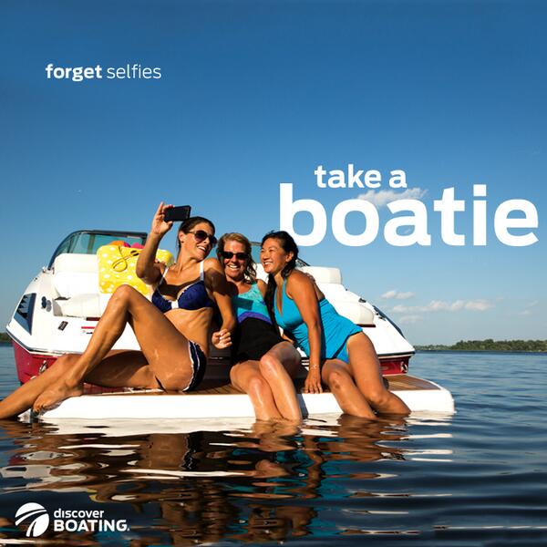 discoverboating's tweet photo. What's a #boatie? Taken on a boat w/wind in your hair &amp; a smile on your face; the best kind of selfie! #MemorialDay http://t.co/0Gx8Dwvm07