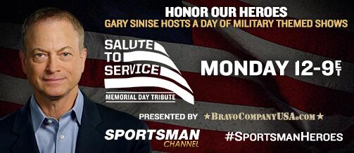 GarySiniseFound's tweet photo. Be a part of @SPORTSMANchnl #SalutetoService programming marathon #MemorialDay beginning at Noon ET #SportsmanHeroes http://t.co/bqtM4g432M