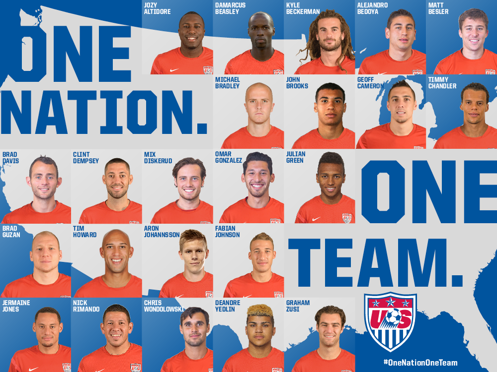 U S Soccer Mnt The Usmnt 14 Fifa World Cup Roster J Klinsmann Names His 23 Onenationoneteam Http T Co Ufm7yca4tx