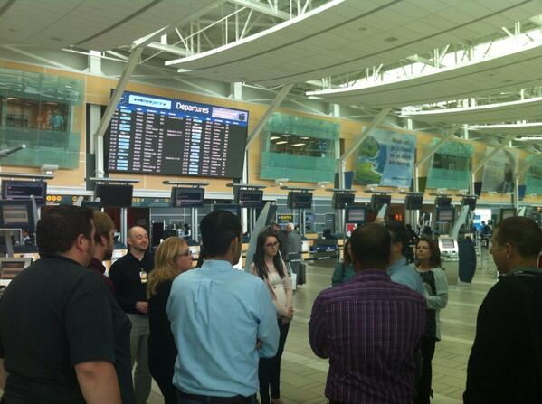 hollyforte's tweet photo. Awesome airport tour by WestJet at Vancouver International. #SabreASConf http://t.co/2dU8T8e0vU