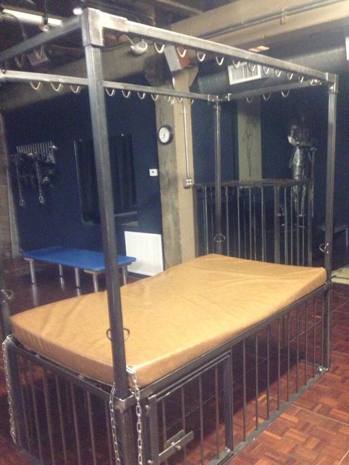 Look at our SEXY new bondage bed. Come see it in person @reddoordungeon http://t.co/pa6IpOmRIl<a href="/tag/feet"class="tags"><span>#feet</span></a><a href="/tag/barefoot"class="tags"><span>#barefoot</span></a><a href="/tag/bondage"class="tags"><span>#bondage</span></a><a href="/tag/chastity"class="tags"><span>#chastity</span></a><a href="/tag/cbt"class="tags"><span>#cbt</span></a><a href="/tag/ballbusting"class="tags"><span>#ballbusting</span></a>