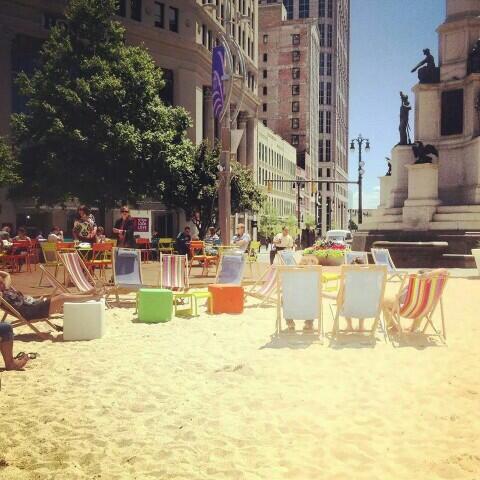 wsu_oba's tweet photo. Campus Martius TRANSFORMS into a BEACH every summer. CHECK IT OUT!!!!  #TeamDetroit #TeamWSU http://t.co/fwQjqIy3lK