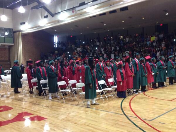 NSDAdkins's tweet photo. Congrats to the Normandy HS Class of 2014. Viking Pride. #NormandyStrong http://t.co/iF2Ht2XEjQ