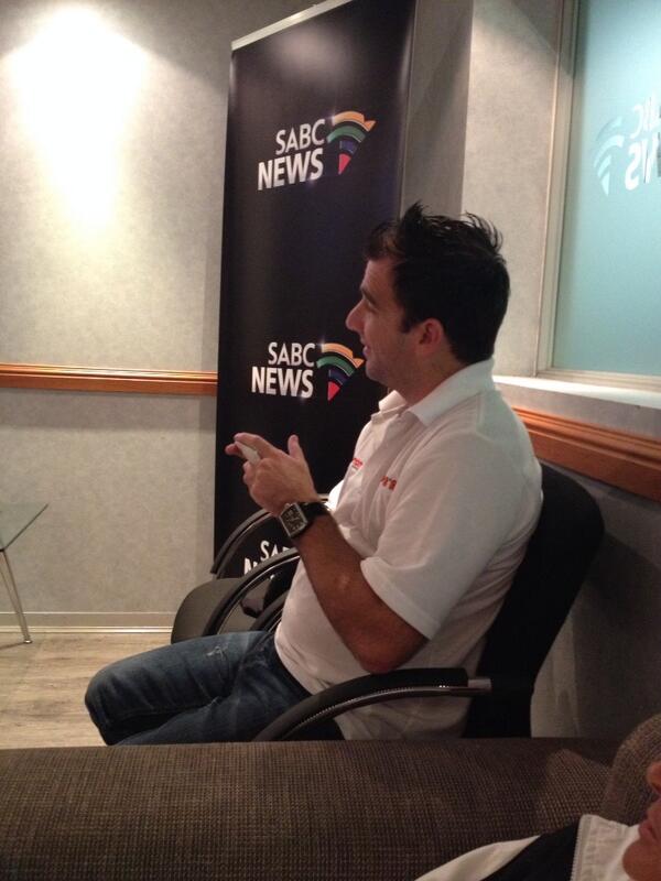 BrettSim24's tweet image. "@RaydeVries: Brett Simmons representing our sponsors @Hooters_SA  in the holding lounge before we go into studio http://t.co/ZOkWjg5YCB"