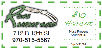 uncodeals's tweet image. Summer job interview? Get a sharp haircut from Ron's Barber Shop in Greeley: bit.ly/1jIBiQJ #backoftheplanner