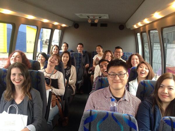TalkShopMedia's tweet photo. All aboard the #MadeInStrathcona bus tour! @StrathconaMade #mediatour http://t.co/cfa2psuvgo