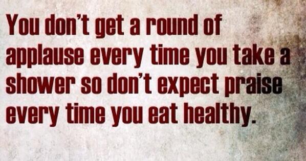 Being healthy shouldn't be a achievement every now and then. It should be your STANDARD of life @HealthHabits