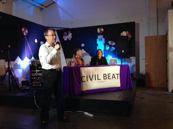 The interview is underway with <a href="/DavidIge2014/">David Ige Gov. HI</a> and <a href="/chadblairCB/">Chad Blair</a>. <a href="/GenePark/">Gene Park</a> kicks off the event. #CivilCafe <a href="/CivilBeat/">Honolulu Civil Beat</a>