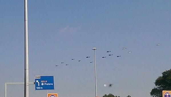 watkykjy's tweet photo. Hierdie vlieg heeltyd oor PTA. Wonder hoeveel kos dit tax payers om 12 choppers en 4 UFO's so lank in die lug te hou. http://t.co/SLD7Wwb0BZ