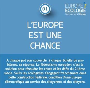 #10bonnesraisons de voter pour <a href="/EuropeEcologie/">Europe Ecologie</a> l'#Europe est une chance #EE2014
