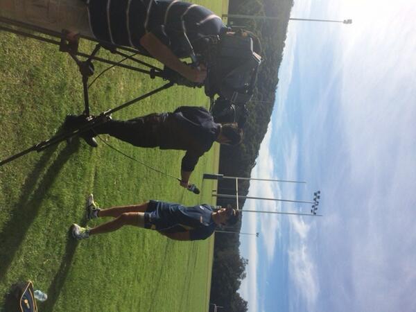 RugbyAU_Media's tweet photo. Australian U20's star Jonny Vaux being interviewed by @FOXSportsAUS at their training base in Narrabeen. #Rugby http://t.co/gJDB5qZePW