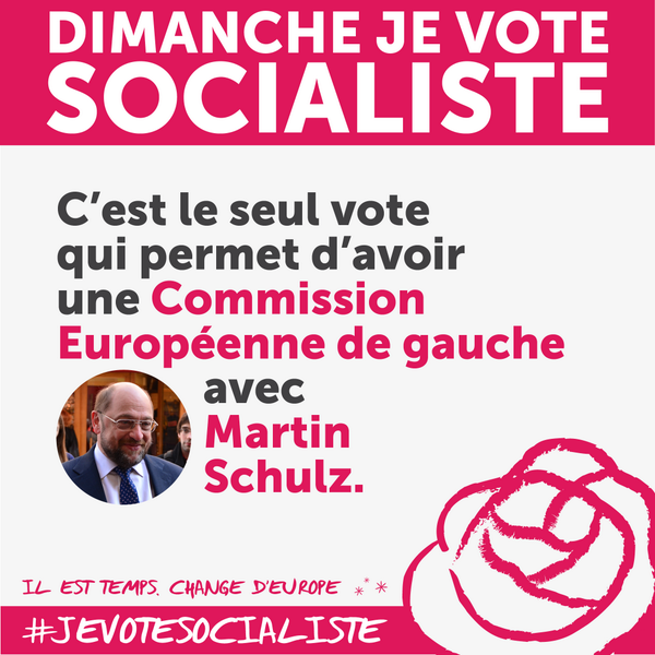 Pour une Commission Européenne de gauche avec <a href="/MartinSchulz/">Martin Schulz</a>, dimanche #JeVoteSocialiste #ChangedEurope