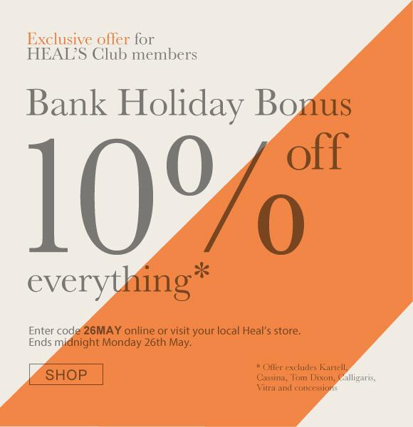 Heals_Furniture's tweet photo. Enjoy 10% off this weekend. Just use code 26MAY online or visit your local Heal's store http://t.co/G9SoB8OPd8 http://t.co/OdInQ6aHtV