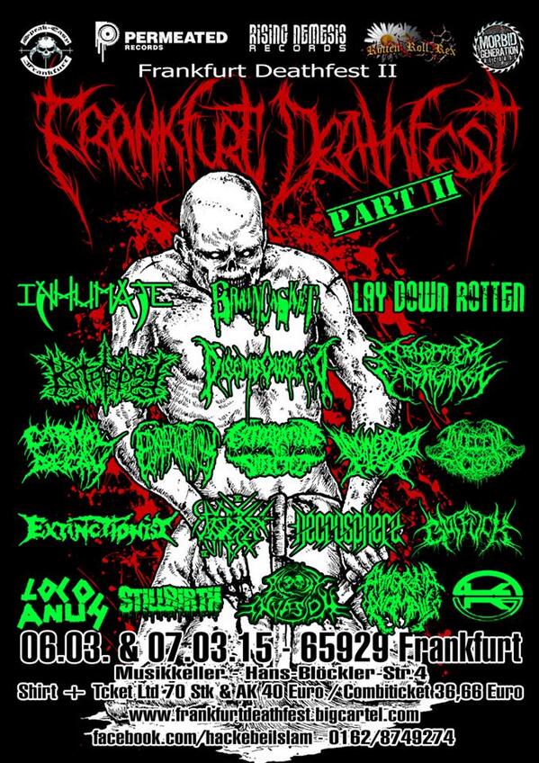 BRAINCASKET is looking forward to blast on FRANKFURT DEATHFEST 2015! Check out this sick line-up!!
