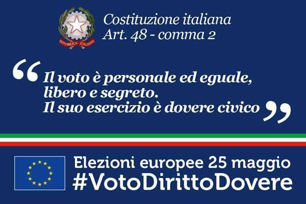 #EP2014 <a href="/Europarl_IT/">Parlamento europeo</a> Domenica votate per chi volete, ma votate. #VotoDirittoDovere