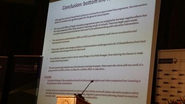 JacaNewswatch's tweet image. #SAMining Besharati: the investments made between 2009-2012  provided relatively small returns on education