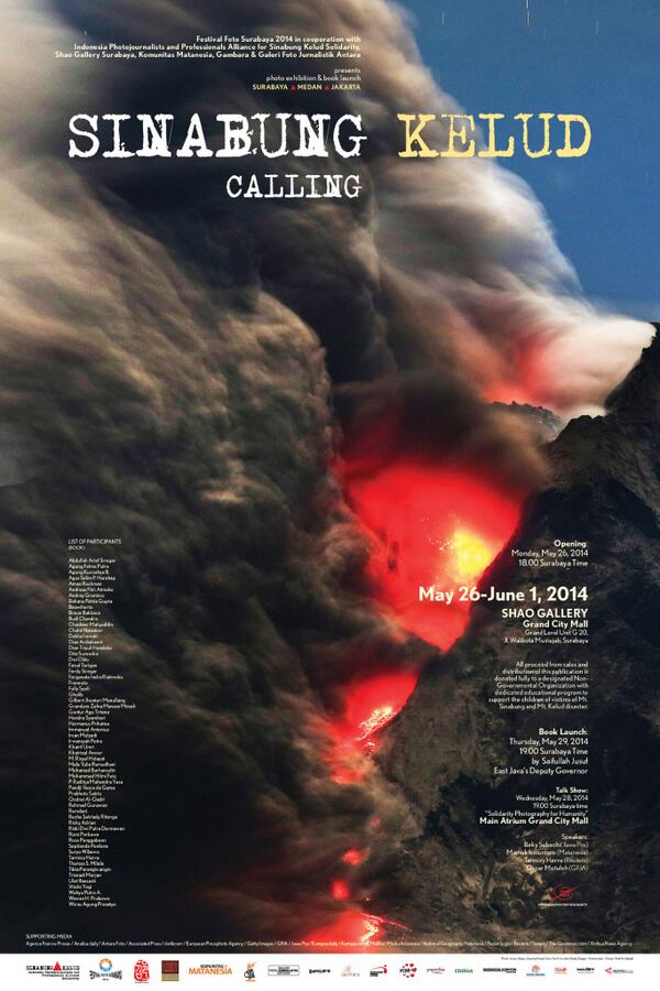 2014FFS's tweet photo. Hadir di FFS !! Sinabung Kelud Calling Photo Exhibition &amp; Book Launch,May 29,  19.00 pm http://t.co/CXLMUd6gJP