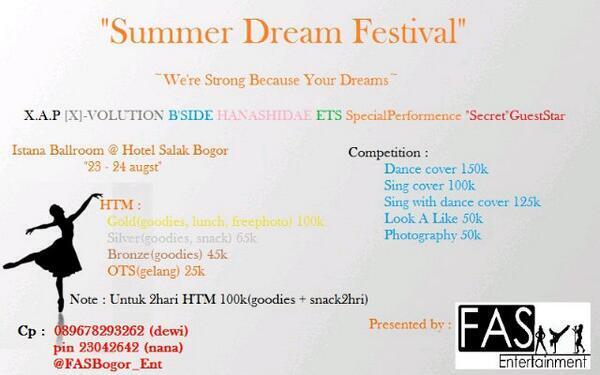 <a href="/shadystar_DC/">SISTAR Dance Cover</a> Summer Dream Festival" @ HOTEL Salak Bogor 23-24 agstus |Compt,Gath, #FanmeetGS | join Guys^^