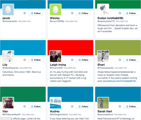 JasonNMark's tweet photo. None of the #fakefollowers I bought have top pictures in Twitter, just profile pictures. #Interesting http://t.co/yktJuRHDml