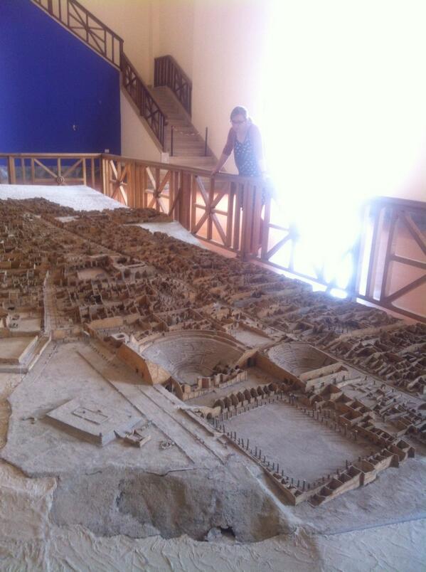 In Naples Museum @RichardsCandace views 1861 model of Pompeii ruins. #museumresearch ahead of #LEGOpompeii Jan 2015