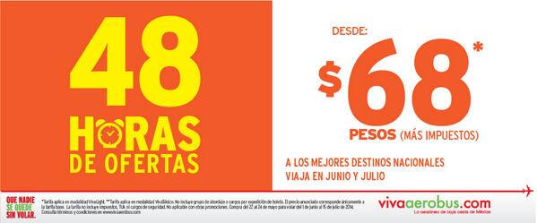 VivaAerobus's tweet photo. ¡TIC TAC! ¡TIC TAC!

 Se acaba el tiempo. 

¡APROVECHA! 

Vuela desde $68 pesos.

 http://t.co/GflaqZr0sZ http://t.co/UxrIB8O6Uw