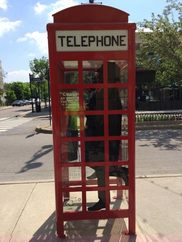 COSI's tweet image. Spotted at Easton Town center. Come at once - the game is afoot!  @SherlockExhibit #COSISherlock