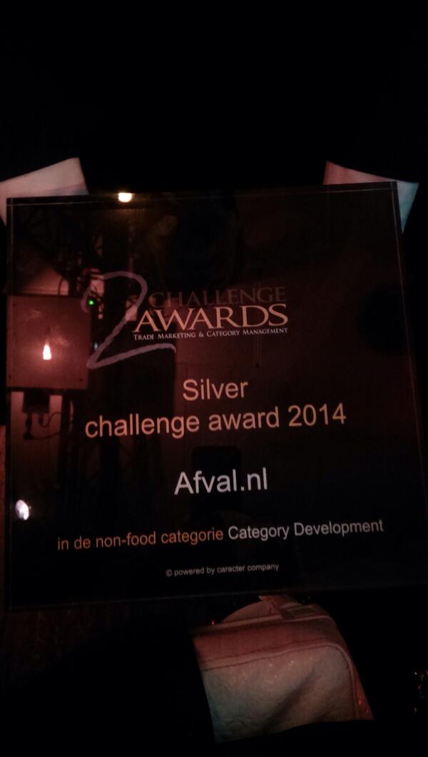 NovadTweets's tweet photo. Concept 'bouwafval goed geregeld' wint zilveren Challange Award. http://t.co/uzl9JwROE6