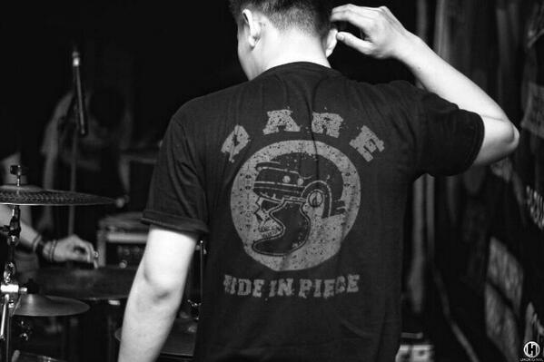 My dude <a href="/dheniedonat/">DK</a> from <a href="/apvatlascity/">AmbulancePanicVoice</a> wearing DARE "RIDE IN PEACE" photo by <a href="/UnoNods/">JP</a>