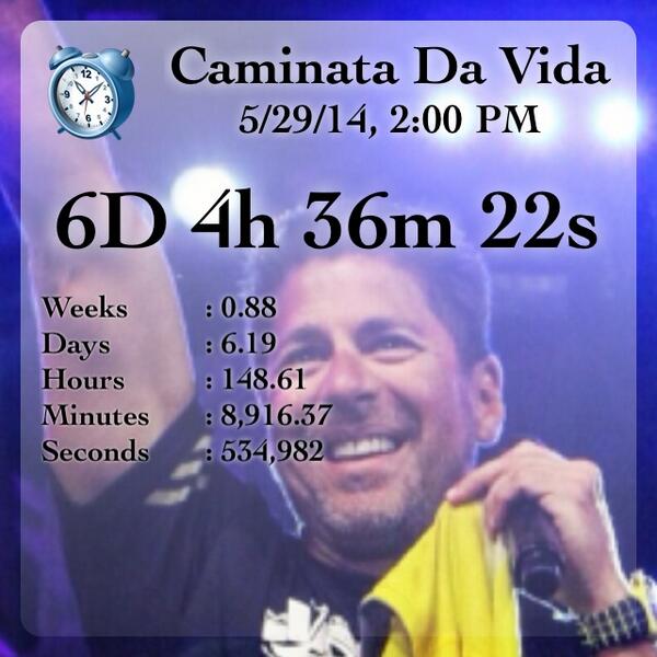 raymondarrieta's tweet photo. Countdown to Caminata Da Vida http://t.co/bg6l3QIN0r