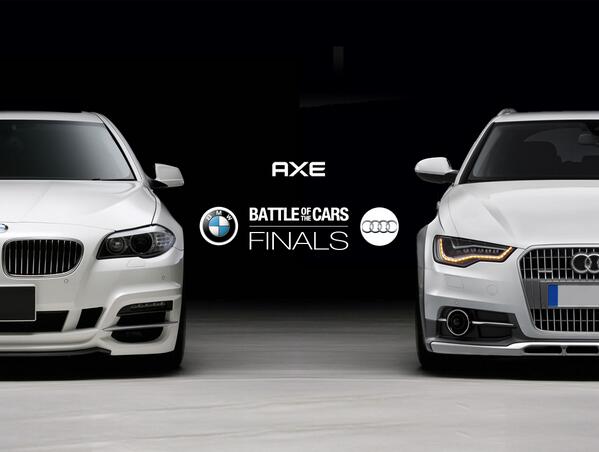 AXE_nl's tweet photo. Ladies and Gentlemen! Dé finale van de #BattleOfTheCars gaat tussen BMW(#rt) -vs- Audi(#fav) Je moét kiezen!! http://t.co/GOBIKmZ3XJ