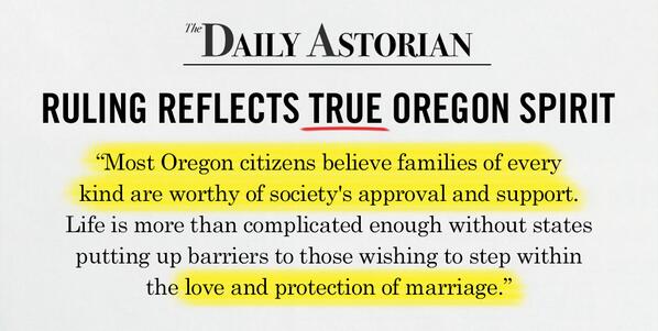 OR4Marriage's tweet photo. RT if you agree with @DailyAstorian that marriage equality represents the true Oregon spirit: http://t.co/qkKlqr6Tg3 http://t.co/80eo2jJgrb