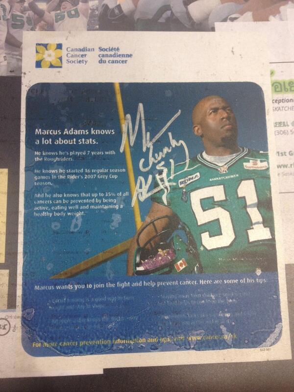 NotChunkyAdams's tweet image. No longer playing with the Riders, but always will be supporting good causes! @MarcusAdams_54