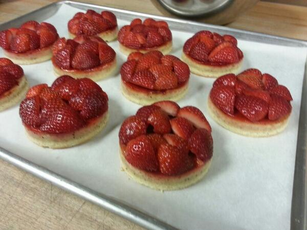 New strawberry black pepper tarts! <a href="/TravelleChicago/">Travelle at The Langham, Chicago</a>