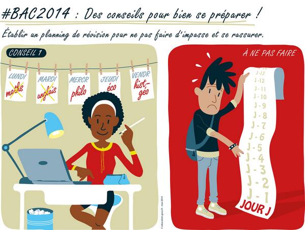 education_gouv's tweet photo. Lycéens, vous passez le #bac2014 ? Avez-vous préparé votre planning de révisions ? http://t.co/kP0eSwJ9sL http://t.co/fTlg33zEm2