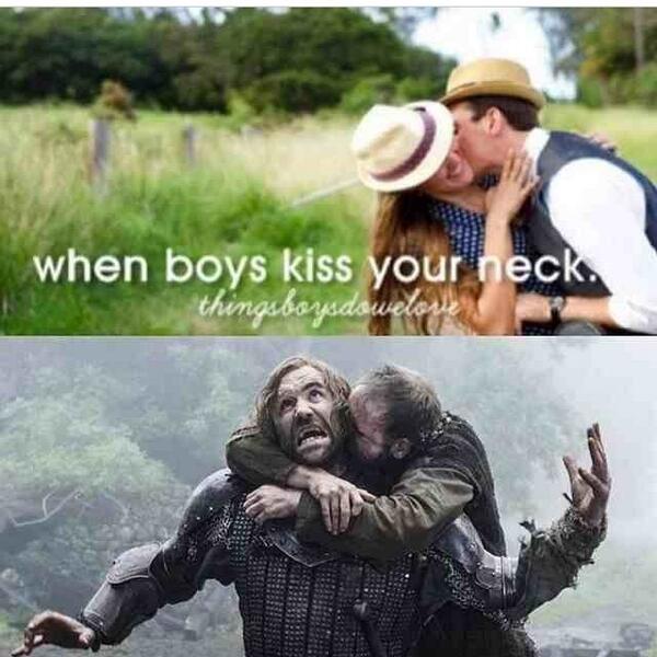 When boys kiss your neck..