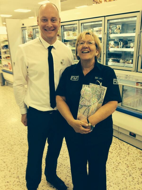 <a href="/TescoFormby/">Tesco Formby</a> Joyce off clothing receiving a gift from a customer for great service <a href="/GaryLandry17/">Gary Landry</a> <a href="/Geddyboy100/">Ged Maher</a>