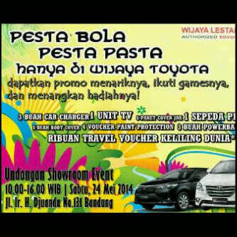 erickbgenk's tweet photo. PESTA BOLA&amp;PESTA PASTA BELI TOYOTA BANJIR HADIAH! Tukarkan Mbl Lama dengan mbl Toyota Info; 081222254906 @Area_Jabar http://t.co/PsgNeA8sWy